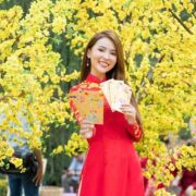 Tuyết Trinh khoe sắc ngọt ngào trong tà áo dài Tết